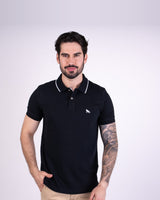 Acostamento Polo en maille texturée, noir – photo 1
