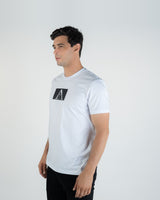 Acostamento T-shirt Letter Central en coton, blanc – photo 4
