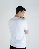 Acostamento T-shirt Letter Central en coton, blanc – photo 6