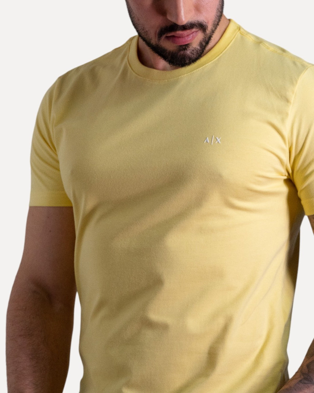 A|X T-shirt en coton, jaune
