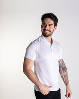 Forum Polo en coton pima, blanc – photo 4