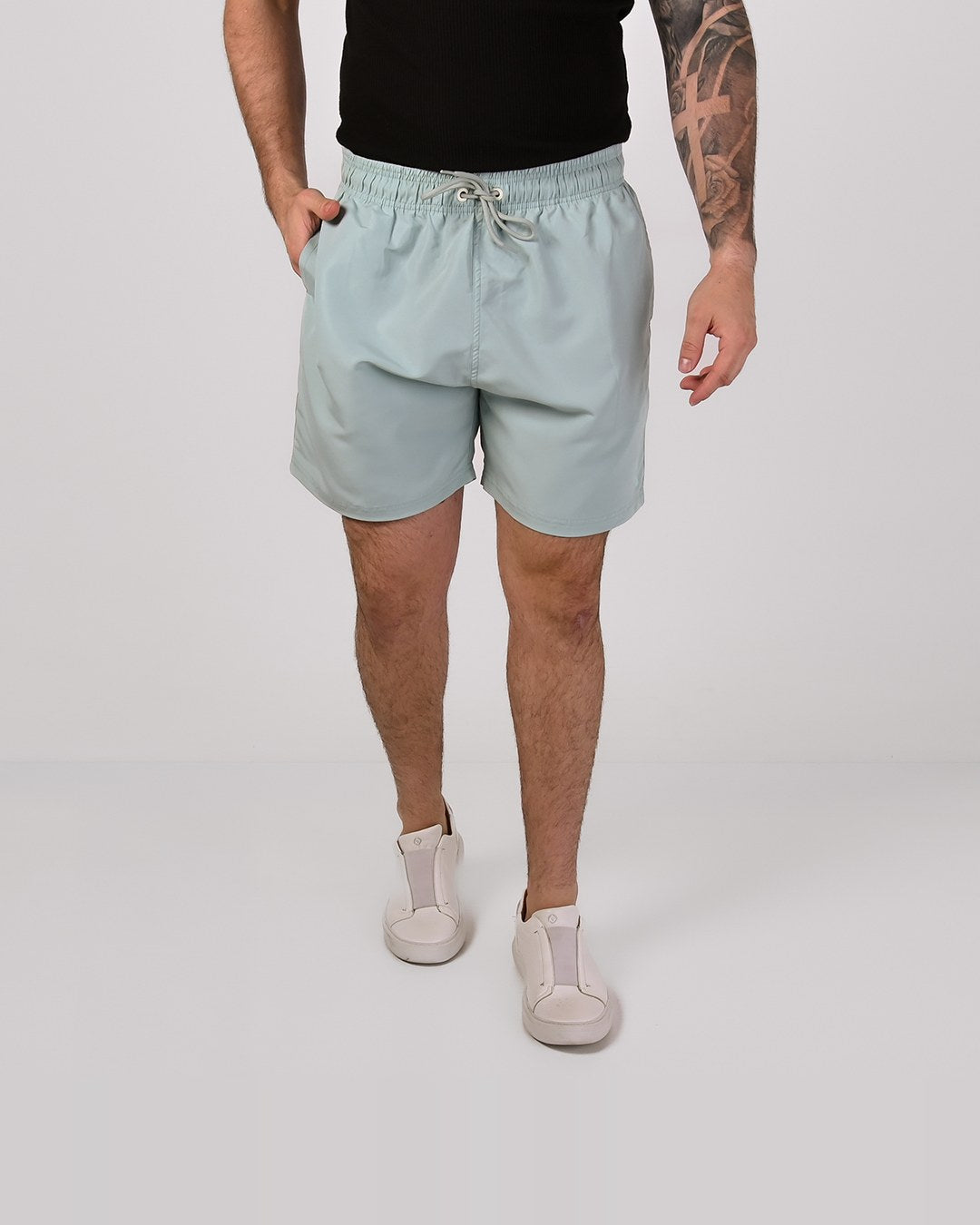 John John Short de bain en microfibre, vert capri