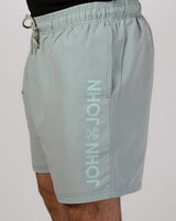 John John Short de bain en microfibre, vert capri – photo 3