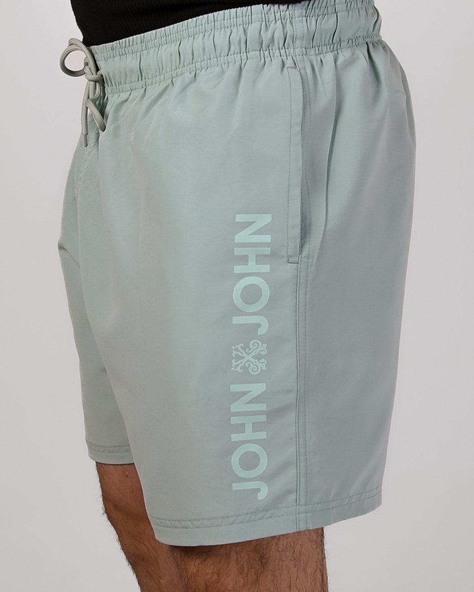 John John Short de bain en microfibre, vert capri