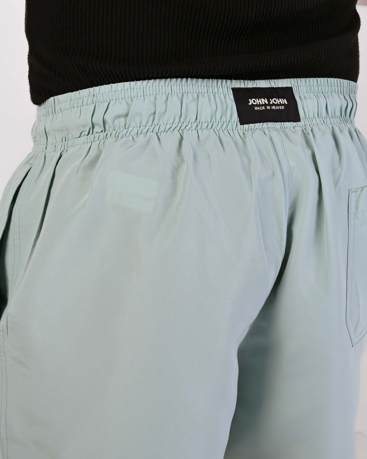 John John Short de bain en microfibre, vert capri