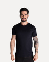 John John T-shirt High Relief à imprimé en relief, noir – photo 1