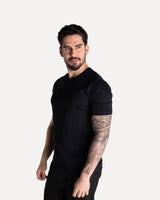 John John T-shirt High Relief à imprimé en relief, noir – photo 2