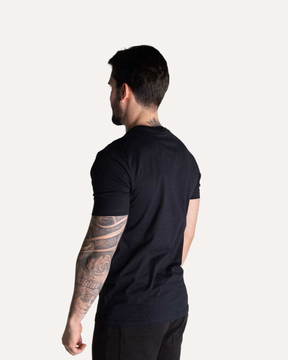 John John T-shirt High Relief à imprimé en relief, noir