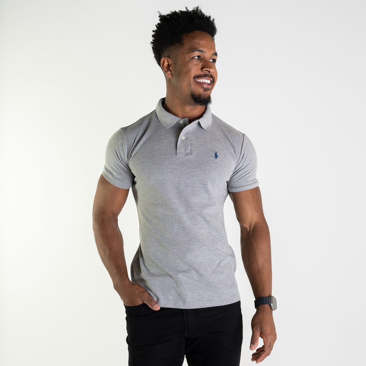 Polo RL - Gris clair - photo 01