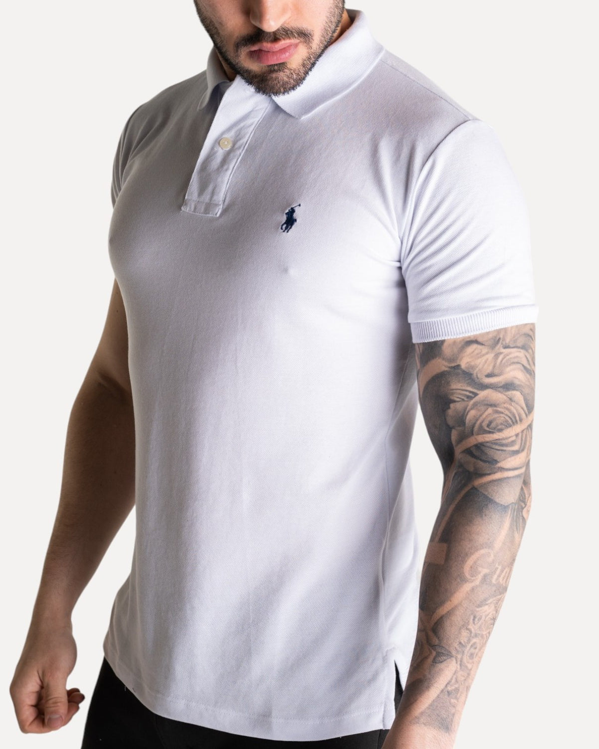 RL Polo en piqué de coton, blanc