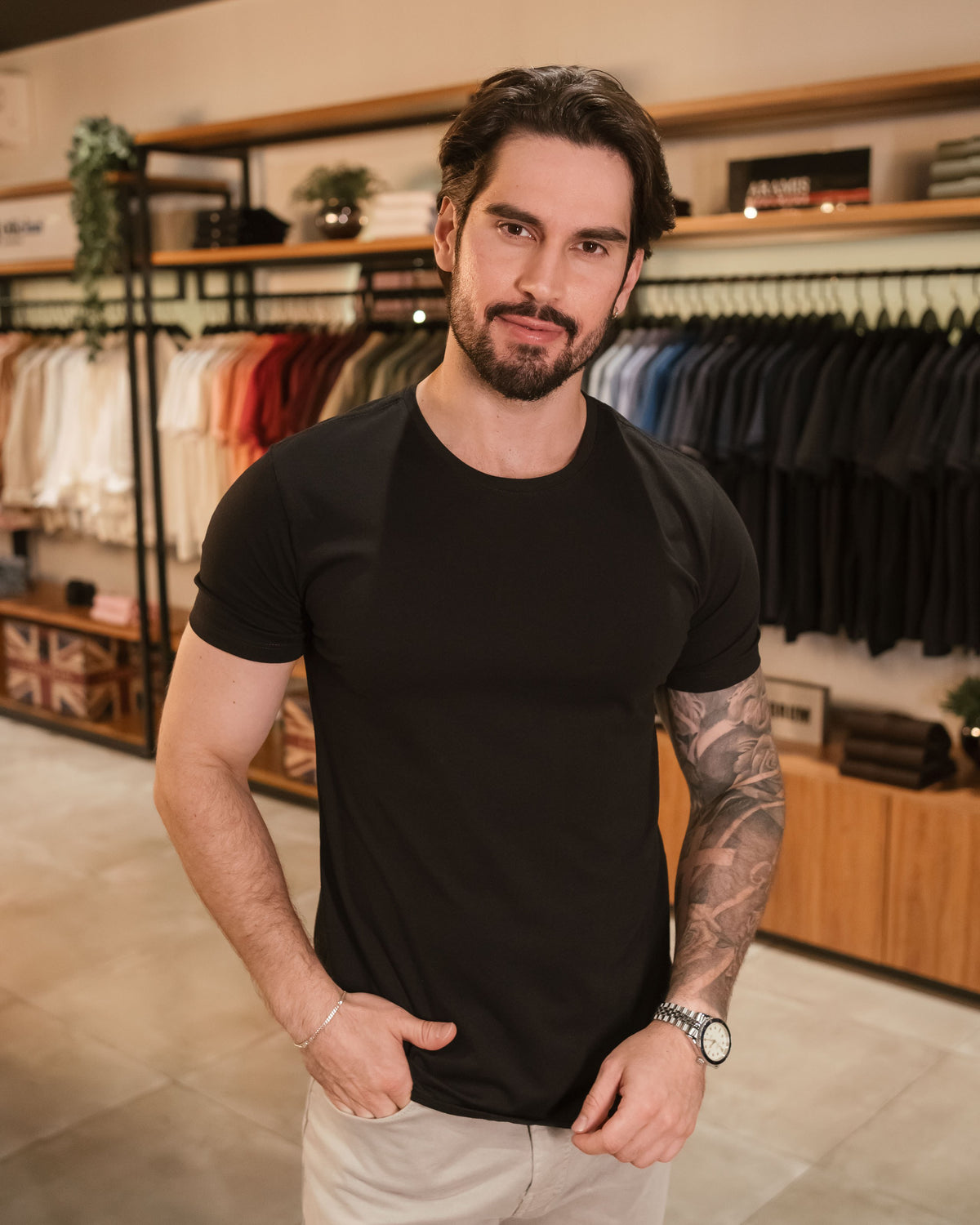 VersatiOld T-shirt en coton égyptien, noir